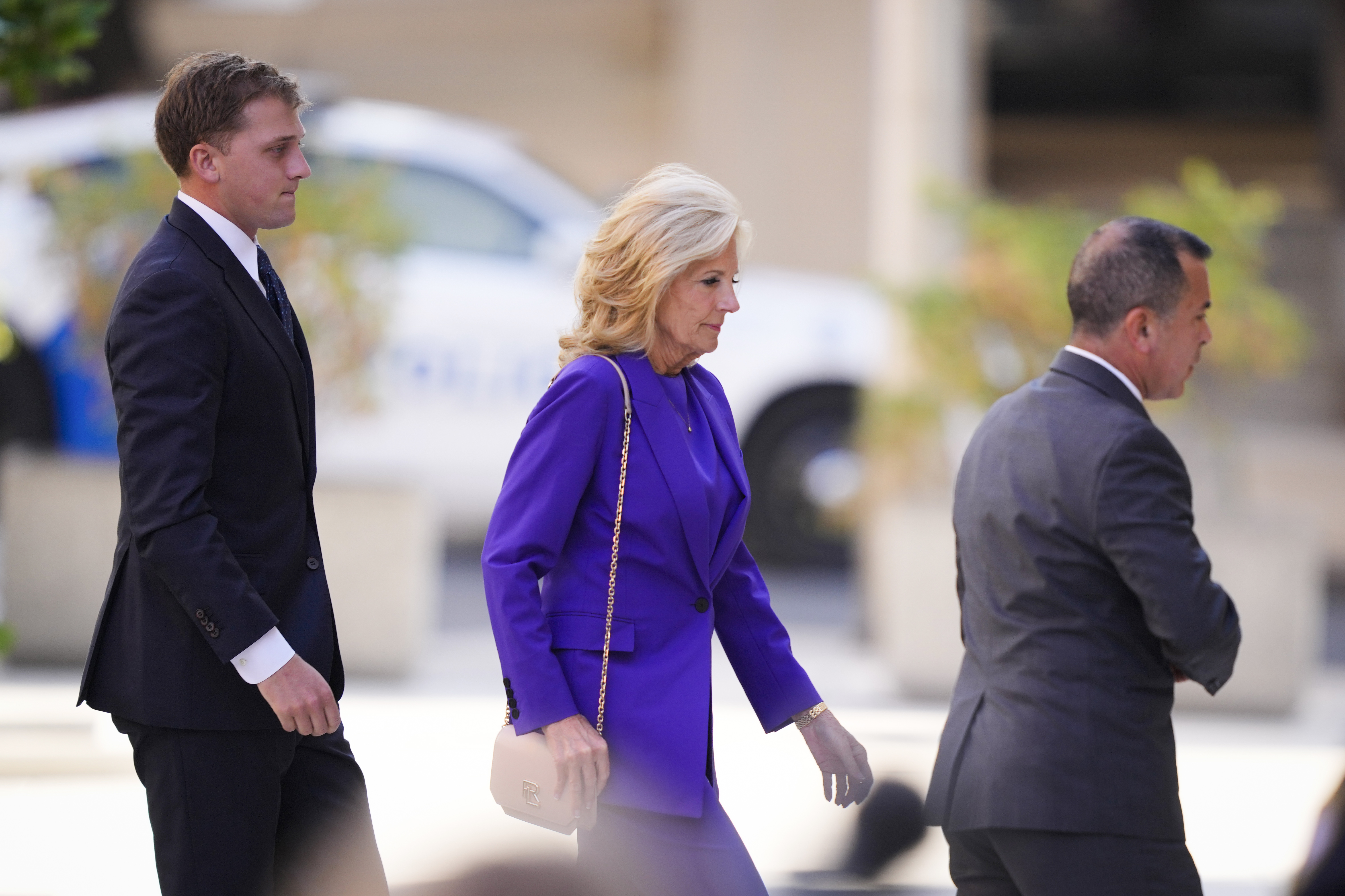First lady Jill Biden arrives ahead of Hunter Biden's trial at federal court, Monday, in Wilmington, Del.