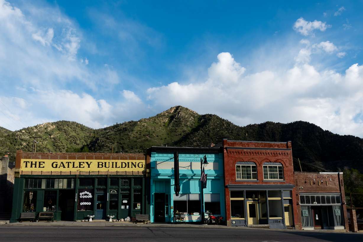Buildings are pictured on Main Street in Eureka on May 28. Utah’s ghost towns were once bustling hubs of agriculture, mining and more.