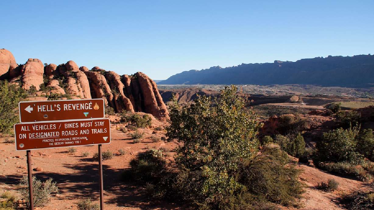 The Hell's Revenge Trail located northeast of Moab was designated a national trail on Friday.