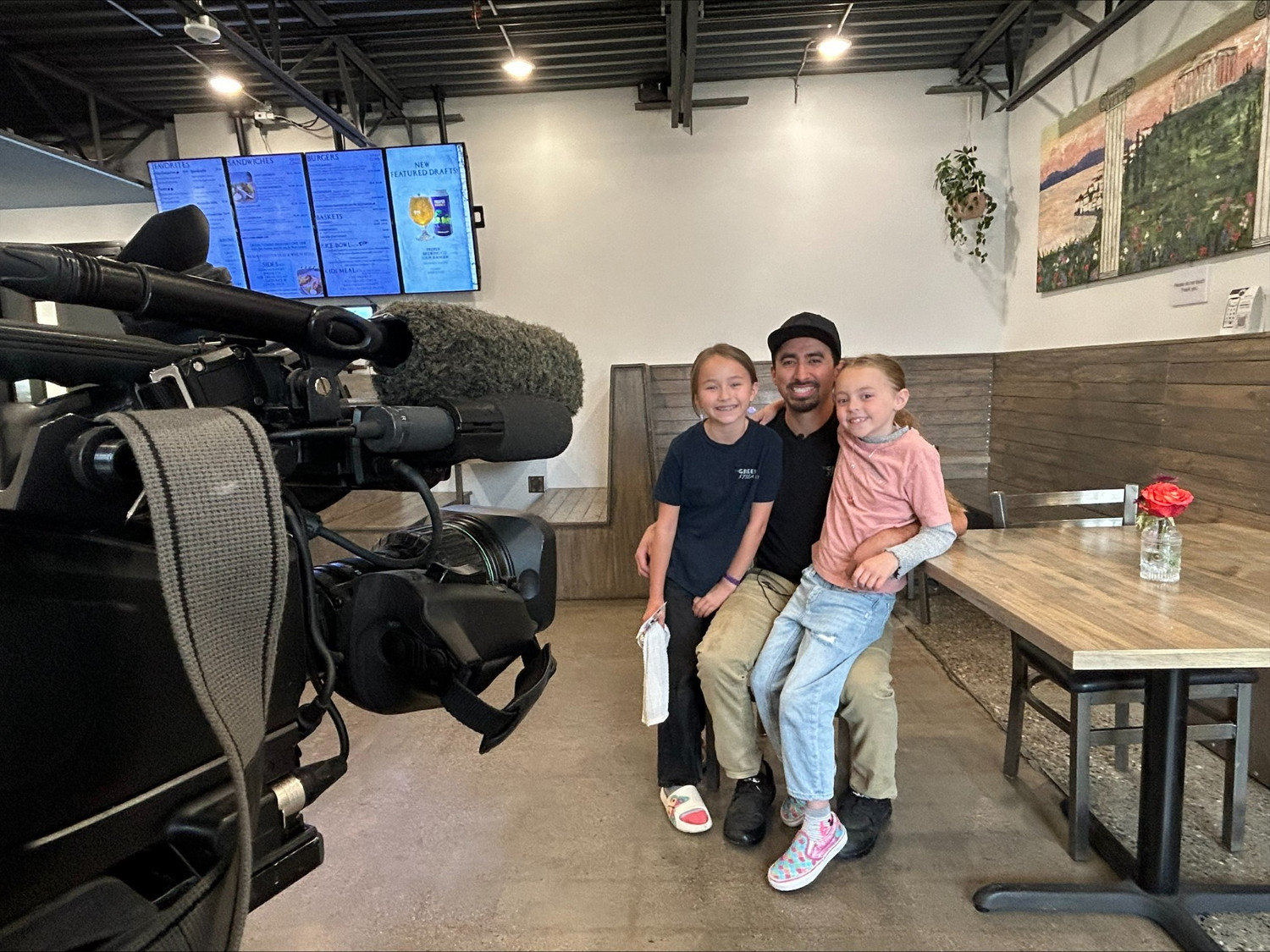 Mario Trejo and his daughters are interviewed by KSL-TV.