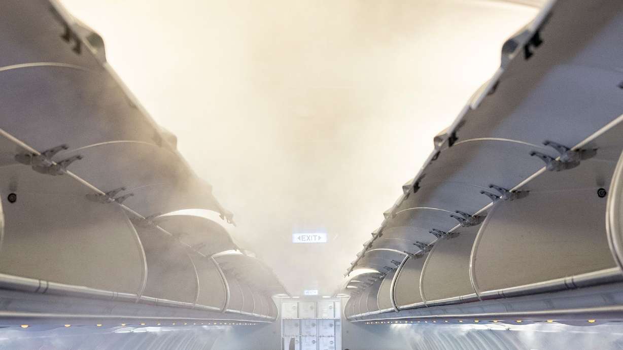 It might look a little disconcerting, but when humidity causes fog in an aircraft it's nothing to worry about.