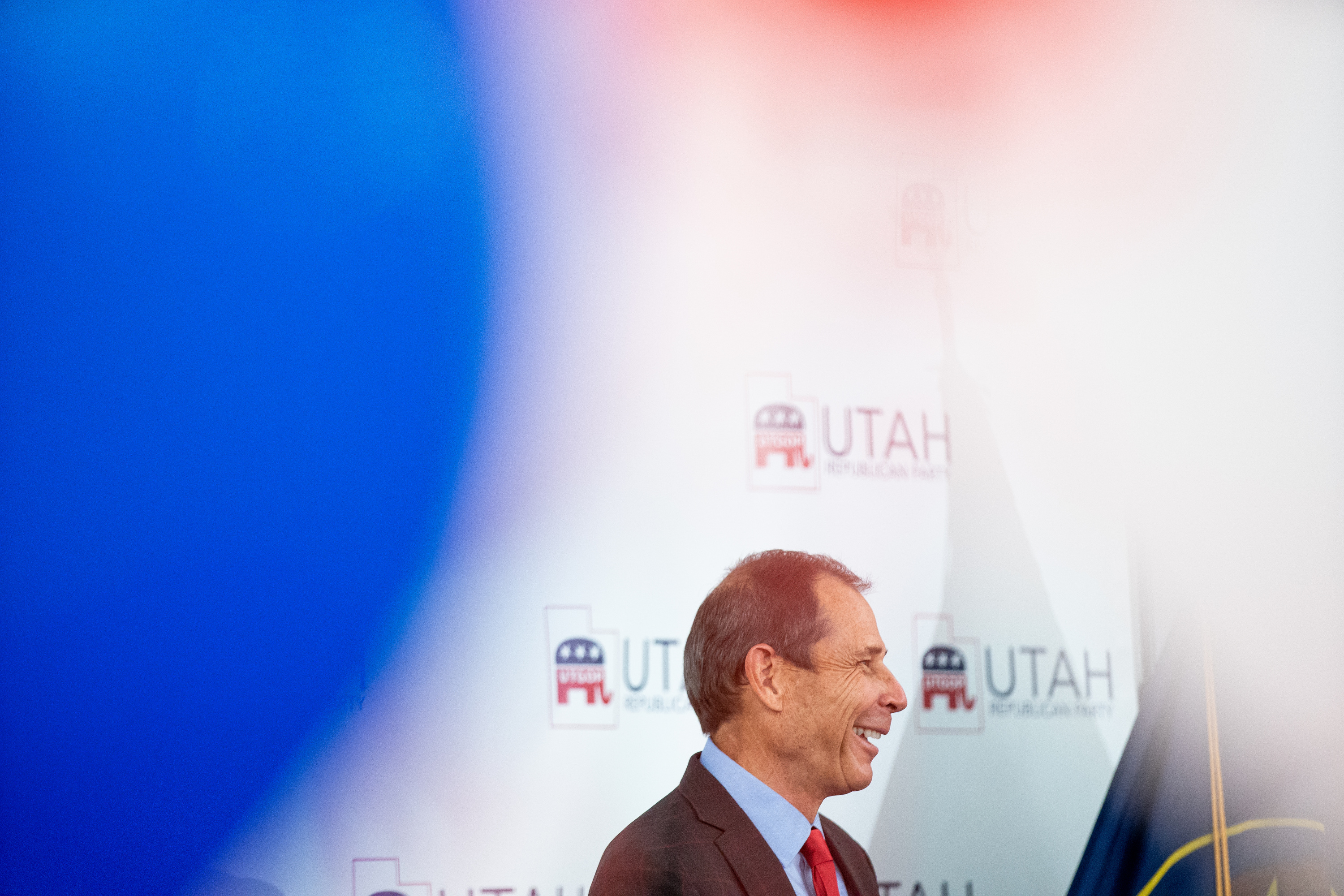 Rep. John Curtis, R-Utah, who retained his 3rd Congressional District seat, speaks at an election night event for Republican candidates in at the Utah Association of Realtors building in Sandy on Nov. 3, 2020.