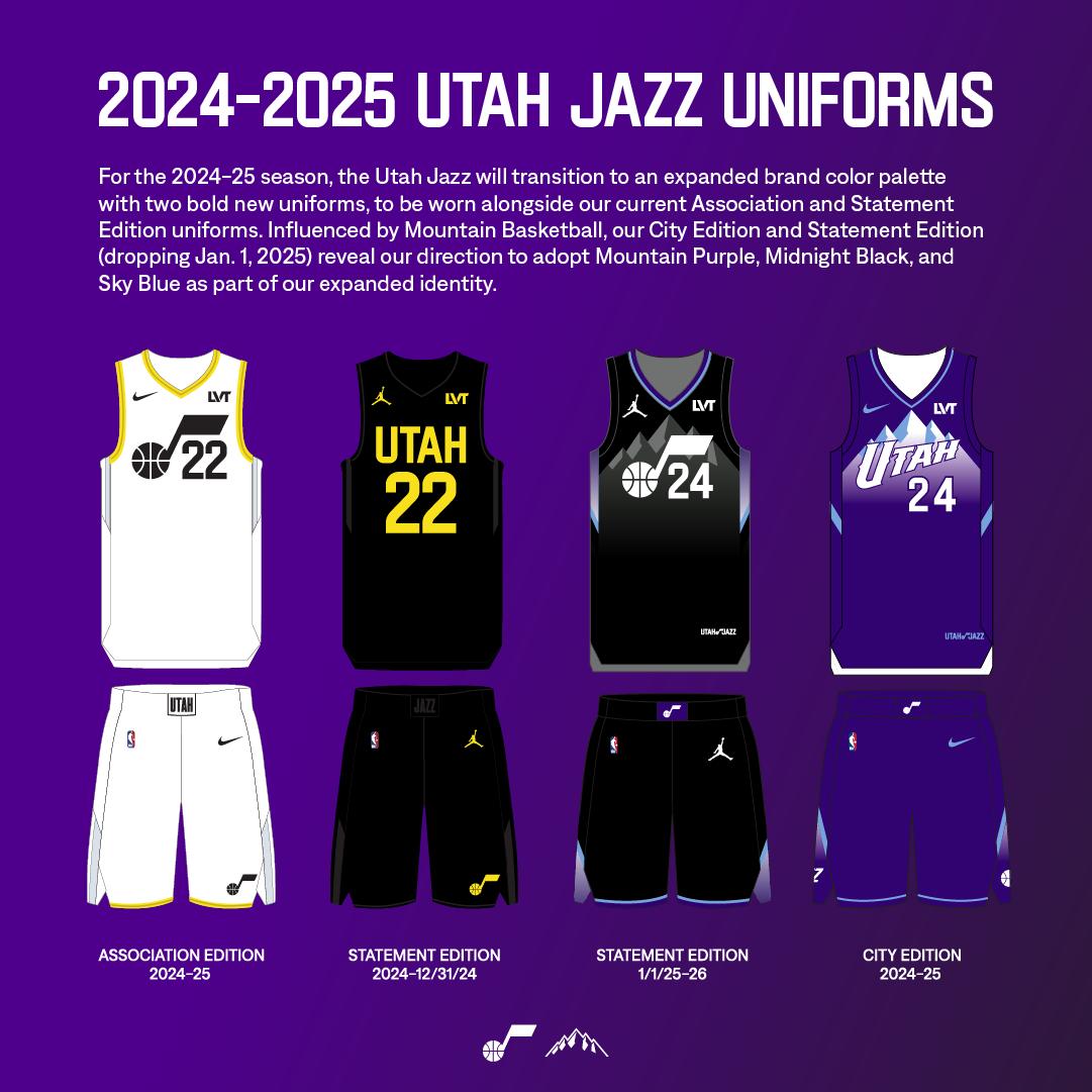 The 2024-25 Utah Jazz jerseys.