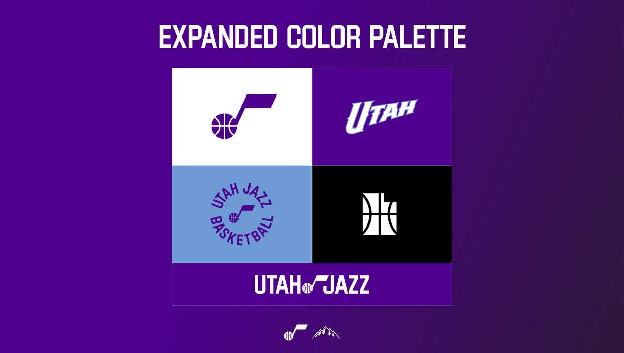 The Utah Jazz's new official color palette.