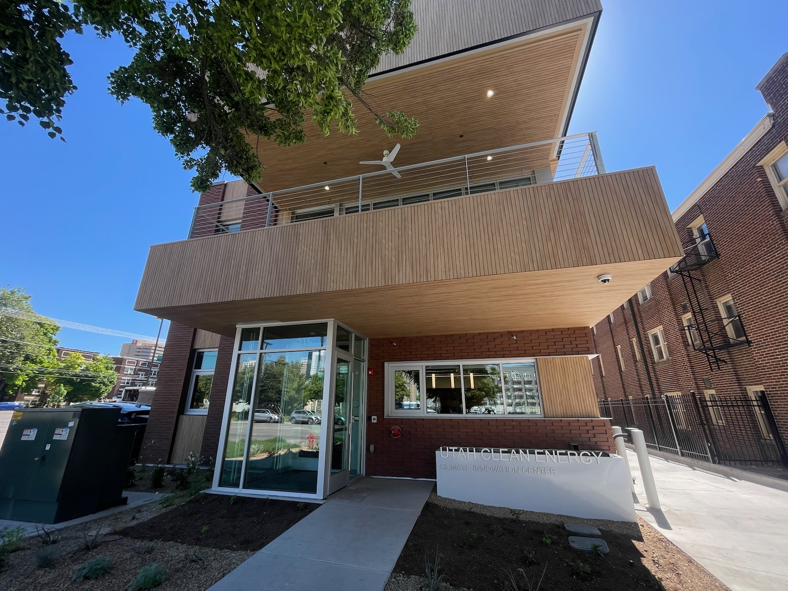 The Climate Innovation Center is pictured Wednesday. Utah Clean Energy just opened the facility, a building the organization hopes will serve as a beacon of a sustainable design and a carbon-neutral future.