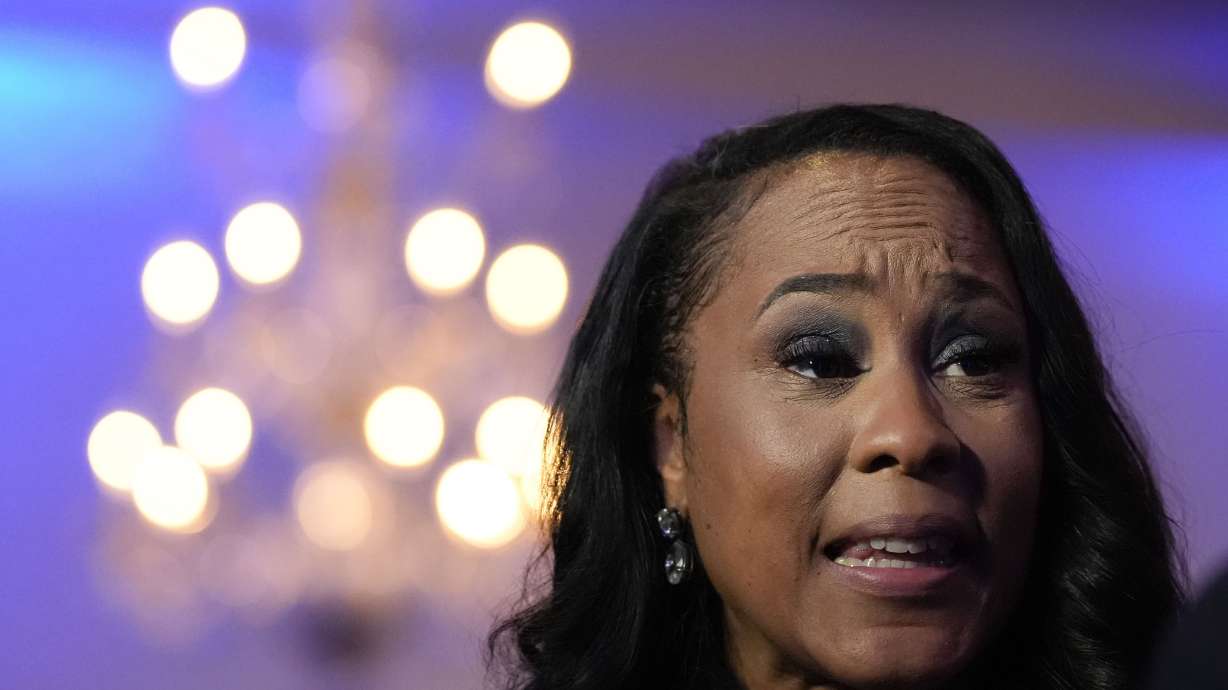 Fulton County District Attorney Fani Willis on May 21, in Buckhead, Ga. An appeals court has halted the Georgia election interference case against former President Donald Trump while it reviews a ruling that allowed Willis to remain on the case.