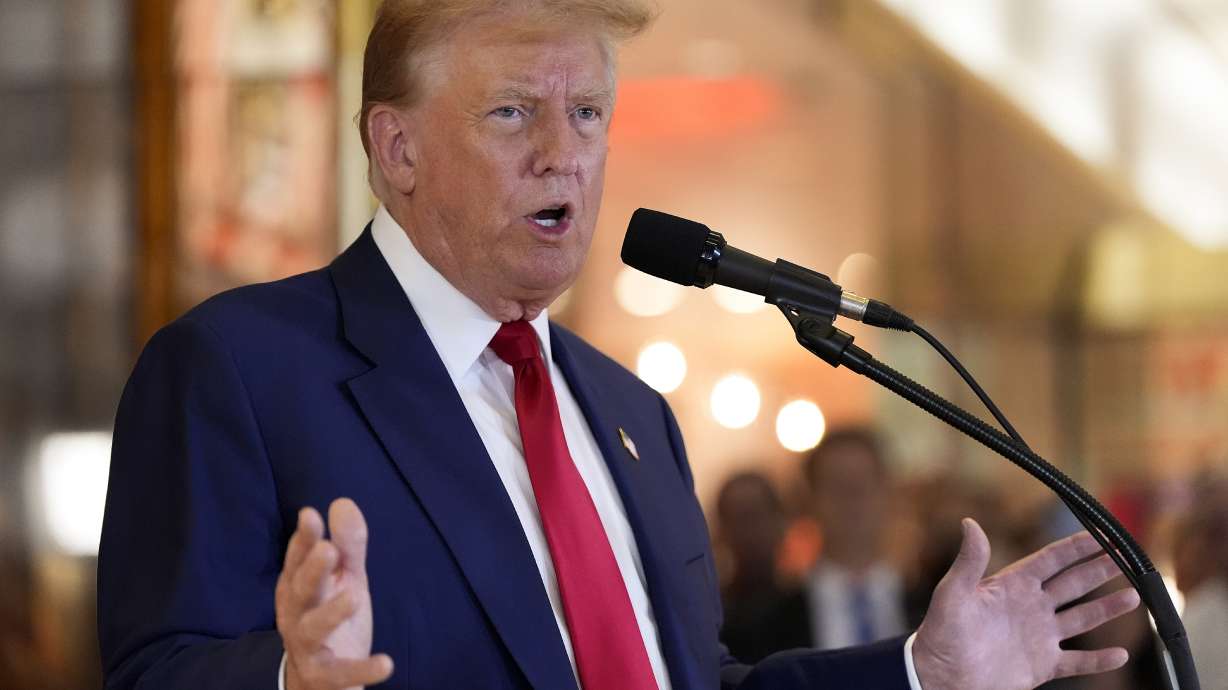 Former president Donald Trump speaks during a news conference at Trump Tower, May 31 in New York. The presumptive Republican presidential nominee addressed the conviction.