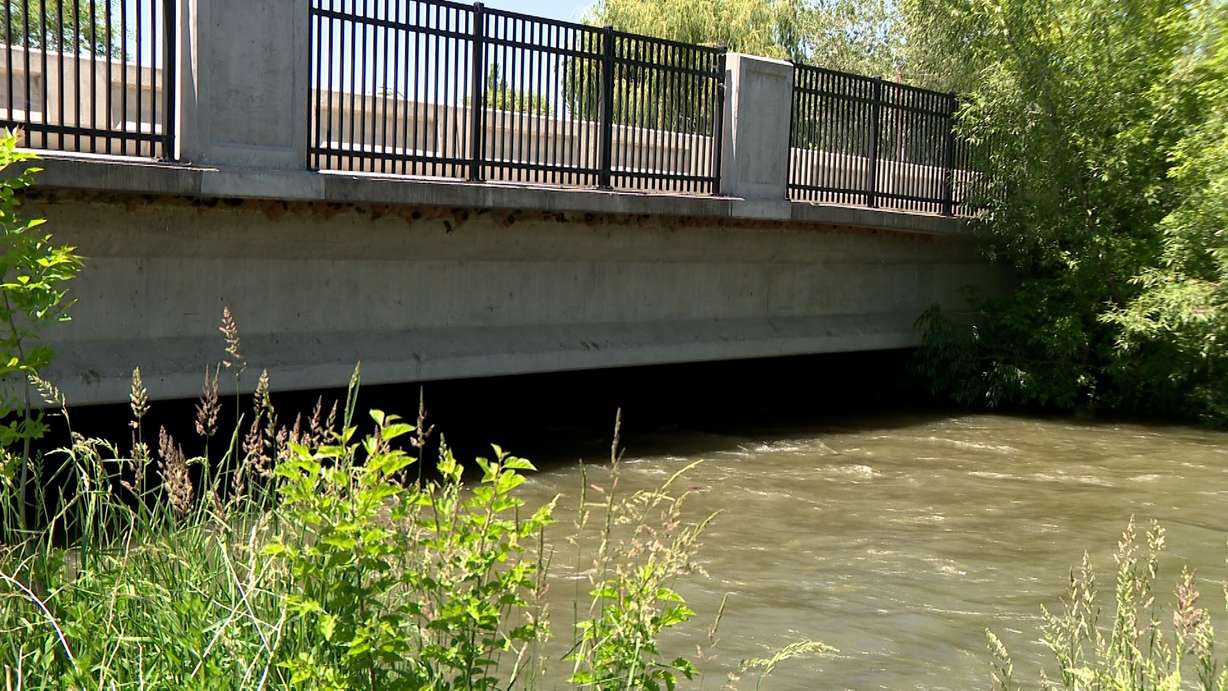 The Provo River, pictured here on Wednesday, is running at just about its peak with hotter weather on the doorstep. Still, officials don't expect flooding.