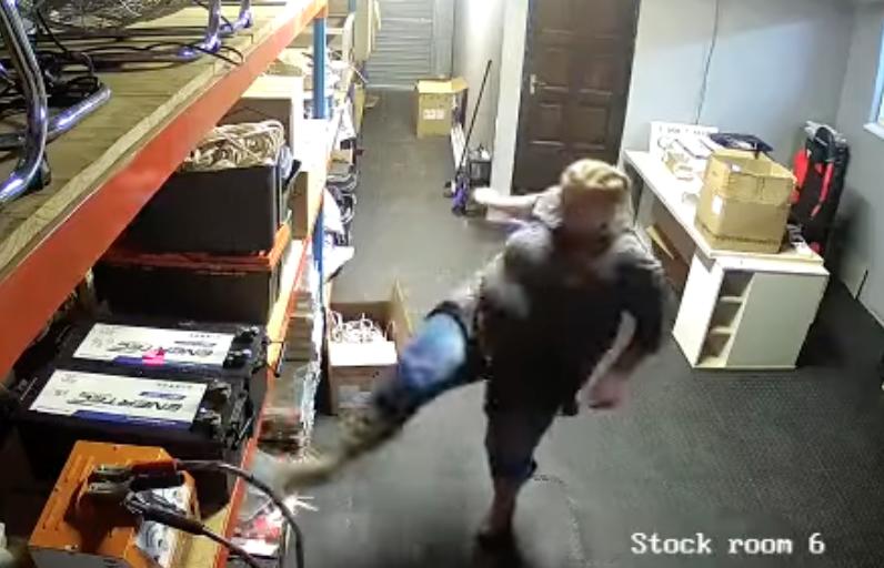 A woman in South Africa responds to danger in a unique way in this video posted June 3.