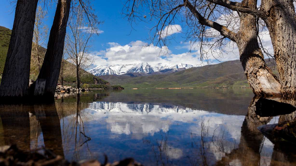 Deer Creek Reservoir is pictured at Deer Creek State Park in Wallsburg on May 10. Utah's reservoir system is now up to 92% — the highest in 13 years, according to the Natural Resources Conservation Service.