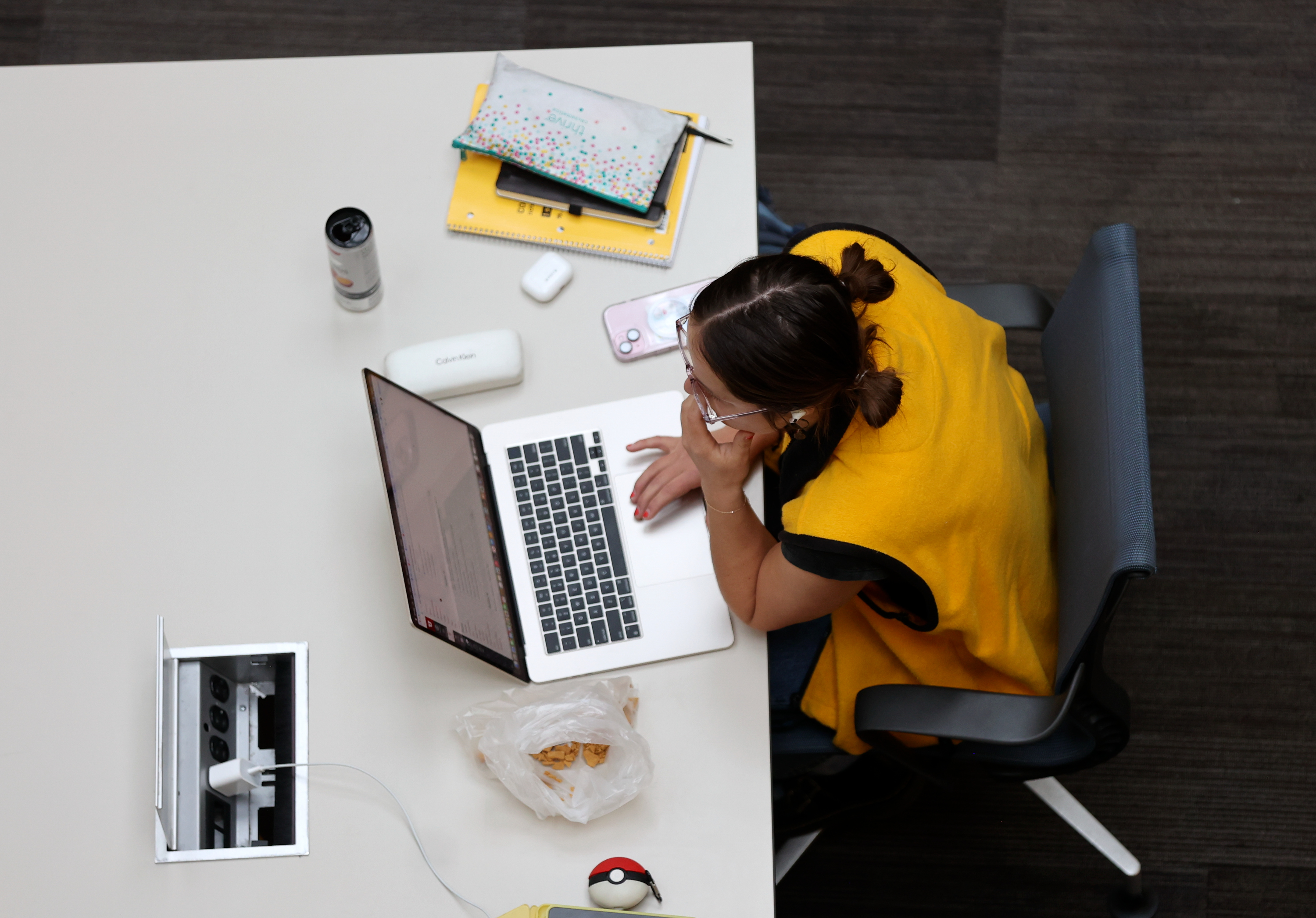 A student at the University of Utah library on March 13. The Utah Board of Higher Education approved roughly $8.5 million to support students affected by delays and other issues related to this year's Free Application for Federal Student Aid.