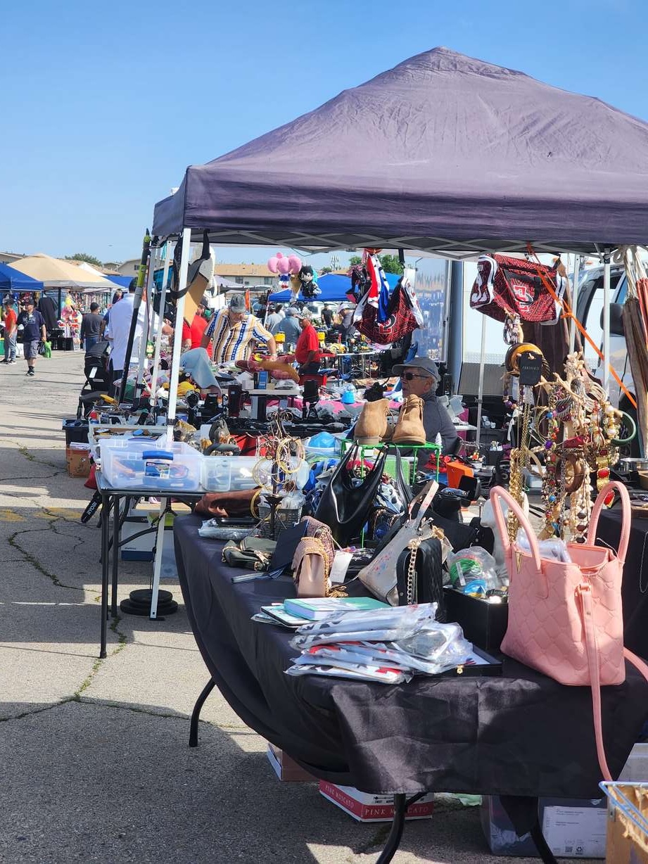 Dozens of local vendors meet regularly at the Redwood Drive-In Theater Swap Meet parking lot. That may change if the location is rezoned.