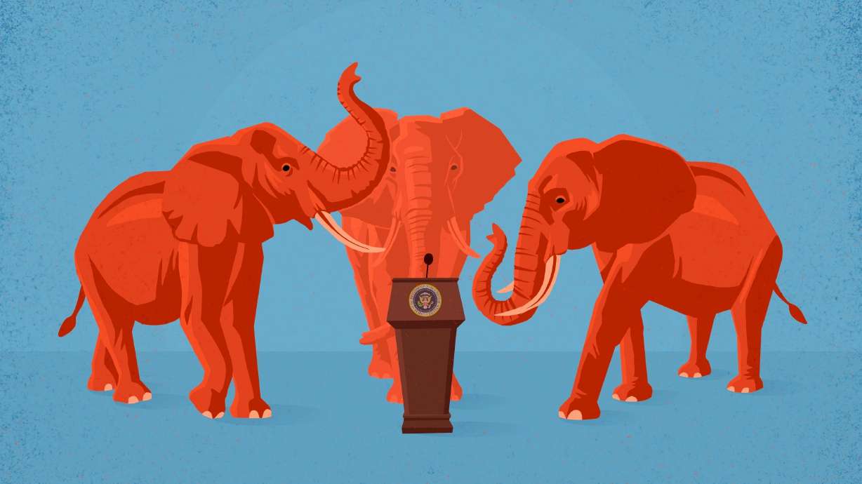 Tension over a mailer sent out by the Salt Lake County Republican Party is roiling the party and may be indicative of a broader split in the GOP.