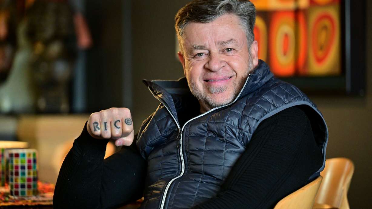 Jorge Fierro, founder and owner of the successful Rico brand of Mexican beans, tortillas, etc., poses for photos after talking about some of his life and business story at his Salt Lake City offices on May 7.