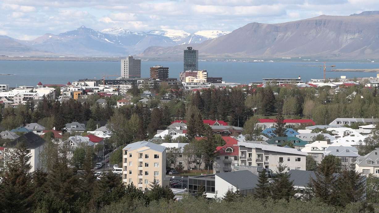 A view of Iceland’s capital city, Reykjavík, where the Utah delegation visited to learn more about geothermal and renewable energy.