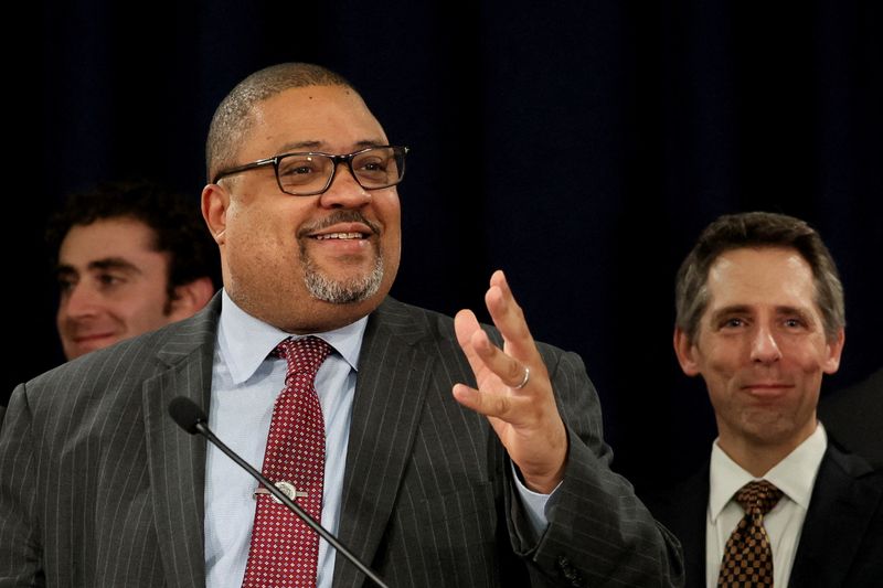 Manhattan District Attorney Alvin Bragg speaks after the guilty verdict in former president Donald Trump's criminal trial in New York, May 30. Bragg will testify before the House Judiciary Committee on July 12.