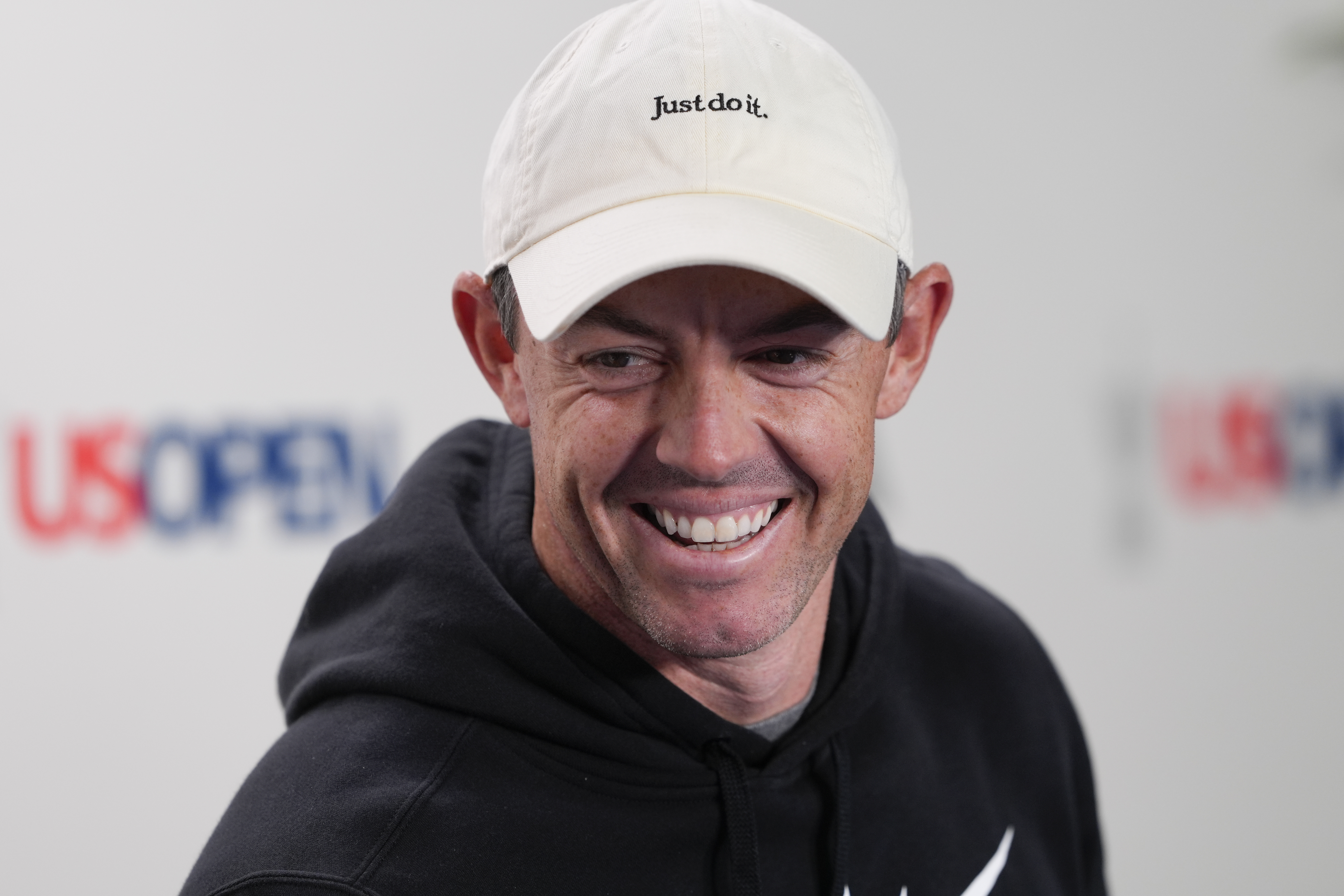 Rory McIlroy, of Northern Ireland, speaks during a news conference at the U.S. Open golf tournament Tuesday, June 11, 2024, in Pinehurst, N.C.