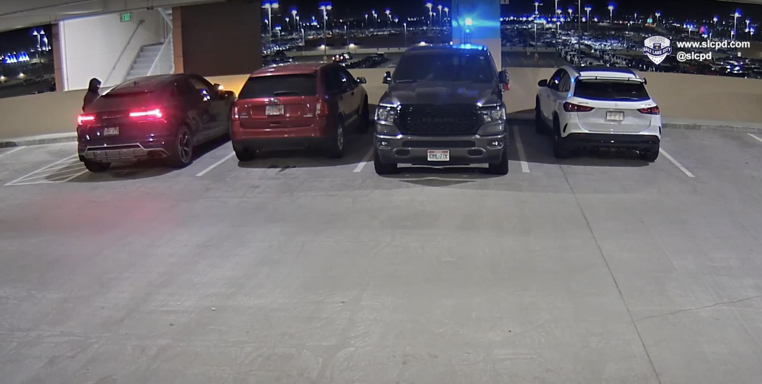 Police say an Oregon man who was involved in a road rage incident in a parking lot at the Salt Lake City International Airport returned to damage the other driver's car.