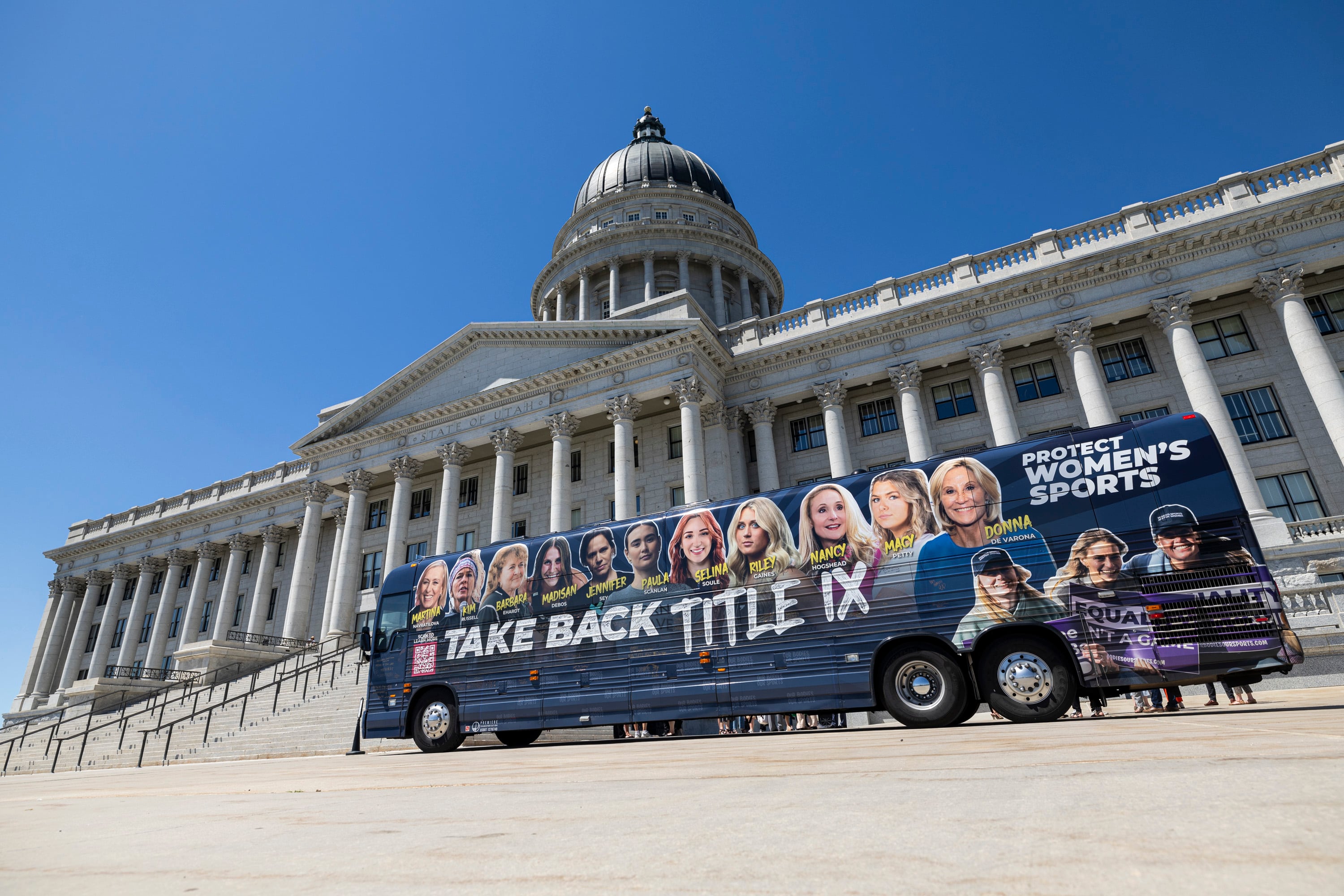 Take Back Title IX Summer 2024 bus tour visits Utah capitol