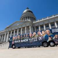 Take Back Title IX Summer 2024 bus tour visits Utah capitol