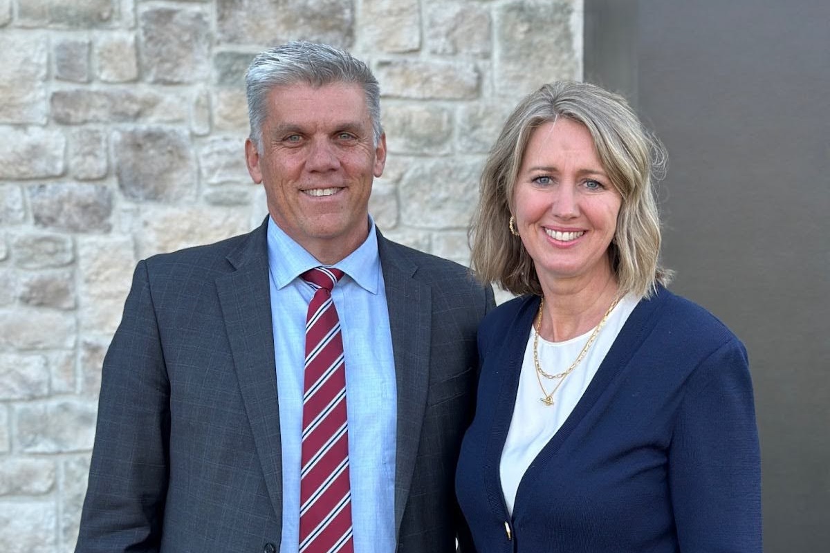 Phil Lyman and running mate Natalie Clawson