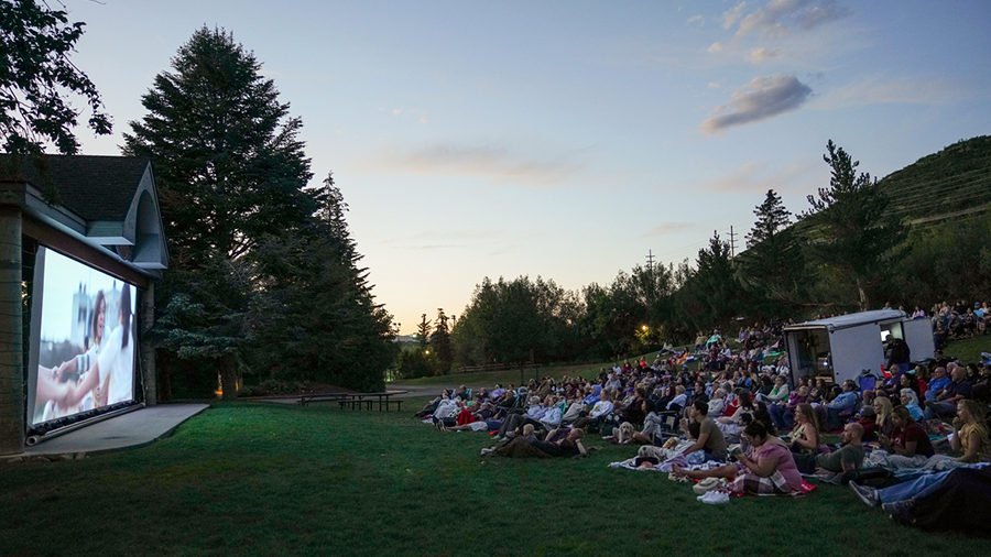 A film-screening at a Utah park last summer.