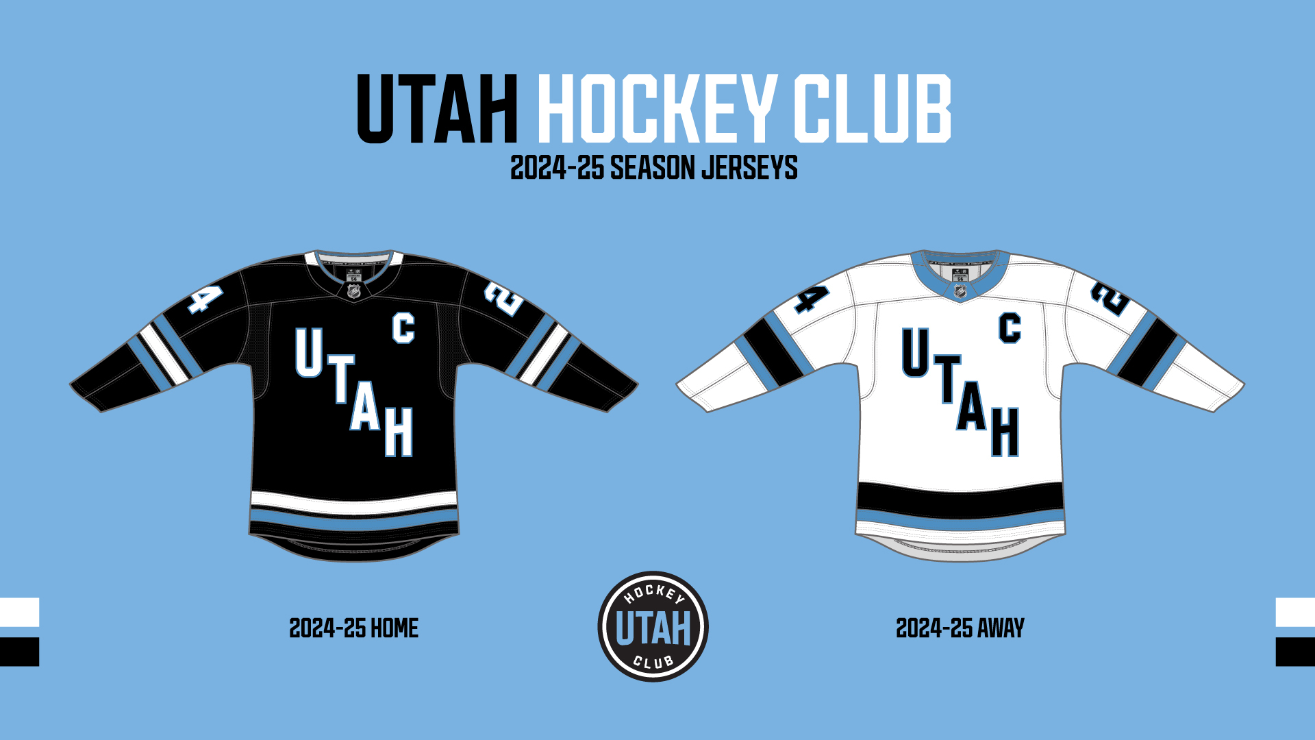 The jerseys Utah Hockey Club will wear in its inaugural season.