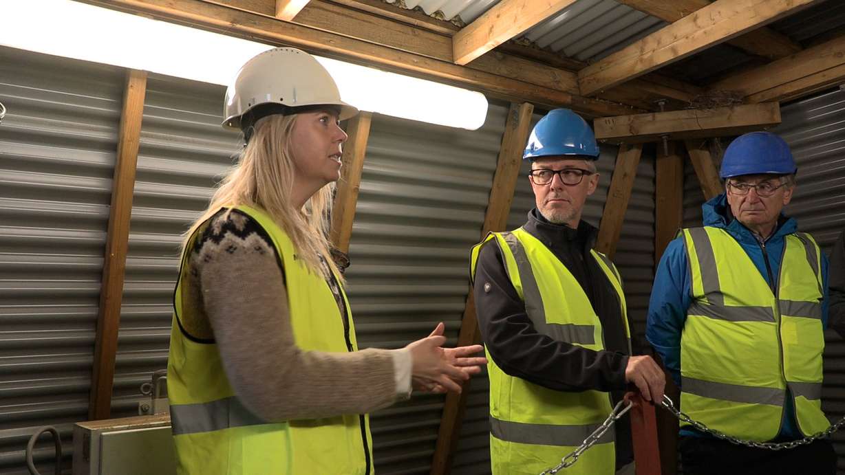 The managing director of Baseload Power Marta Rós in Iceland speaks to a delegation from Utah about the possibilities of geothermal power on Wednesday.