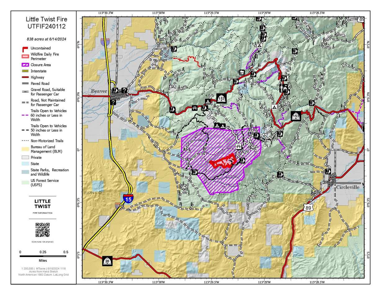 On the afternoon of June 13th, 2024, Forest Service leadership made the decision to transition the active portion of the prescribed fire to a wildfire, now known as the Little Twist Fire.