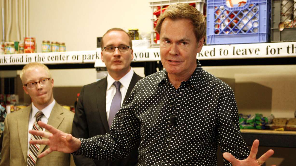 Bruce Bastian speaks during a visit to Volunteers of America and the Homeless Youth Resource Center in Salt Lake City on June 9, 2012. The co-founder of WordPerfect died Sunday, leaving behind a legacy of philanthropy and innovation.