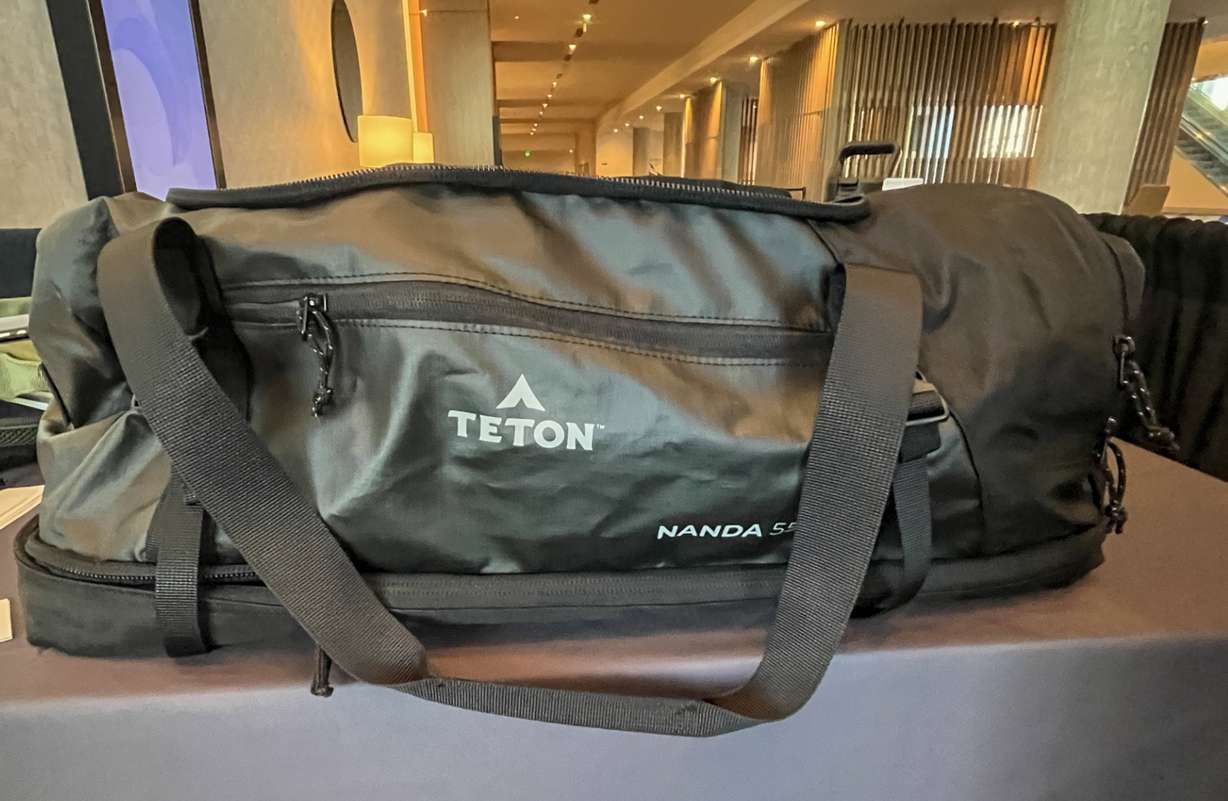 A Teton Sports Nanda bag is displayed during an Outdoor Retailer event in Salt Lake City on Sunday. It's set to enter the market next spring.