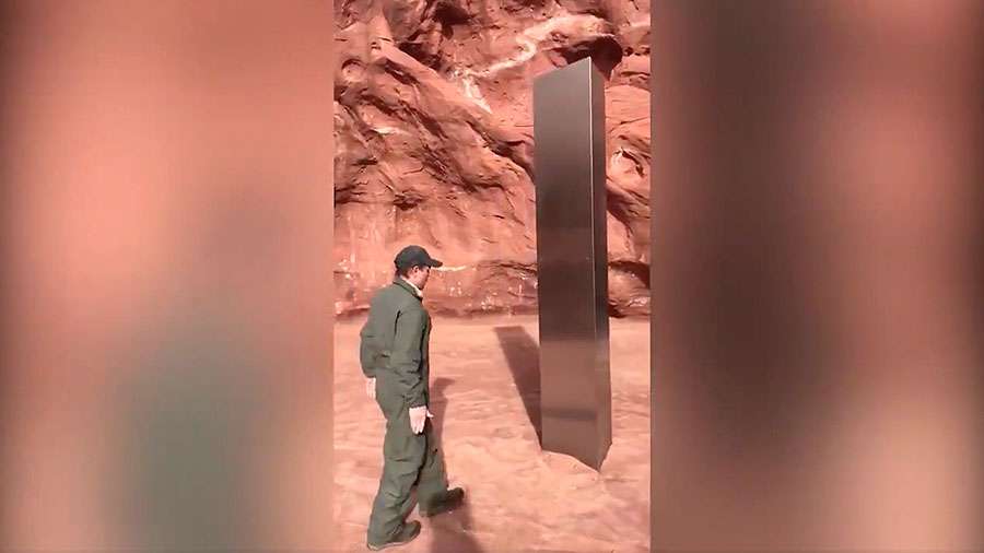 The Utah Department of Public Safety helicopter was assisting Utah Division of Wildlife Resource officers counting bighorn sheep when the crew spotted something mysterious from above in November 2020.