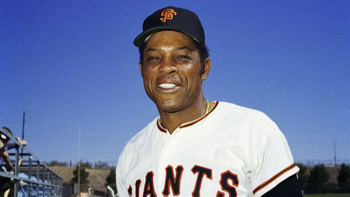 New York Giants' Willie Mays poses for a photo during baseball spring training in 1972. Mays, the“Say Hey Kid” whose singular combination of talent, drive and exuberance made him one of baseball’s greatest and most beloved players, has died.