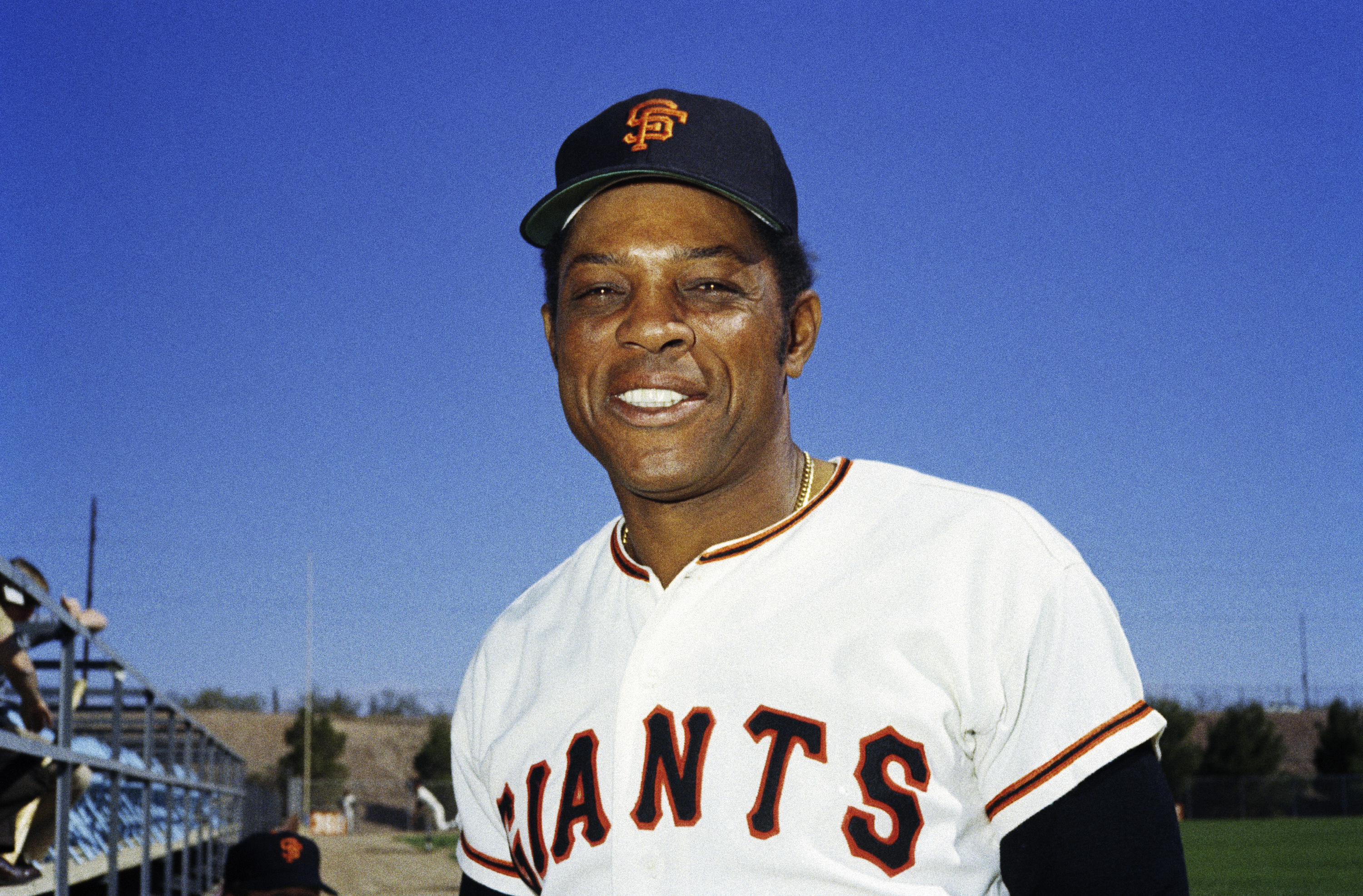 FILE - New York Giants' Willie Mays poses for a photo during baseball spring training in 1972. Mays, the electrifying “Say Hey Kid” whose singular combination of talent, drive and exuberance made him one of baseball’s greatest and most beloved players, has died. He was 93. Mays' family and the San Francisco Giants jointly announced Tuesday night, June 18, 2024, he had “passed away peacefully” Tuesday afternoon surrounded by loved ones.