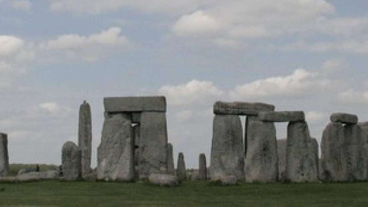 Environmental protesters sprayed paint on Britain's Stonehenge on Wednesday, with footage online showing orange marks covering some of the stones of the world-famous prehistoric megalithic structure.