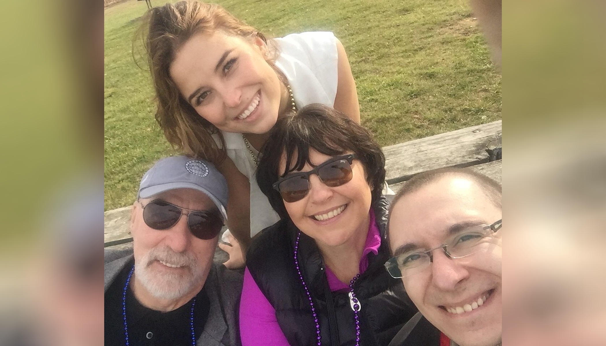 Ksenia Karelina (top center) is seen with her former in-laws and ex-husband in Md., Dec. 13, 2015. Karelina, who was arrested while visiting family in Russia, went on trial for alleged treason on Thursday.