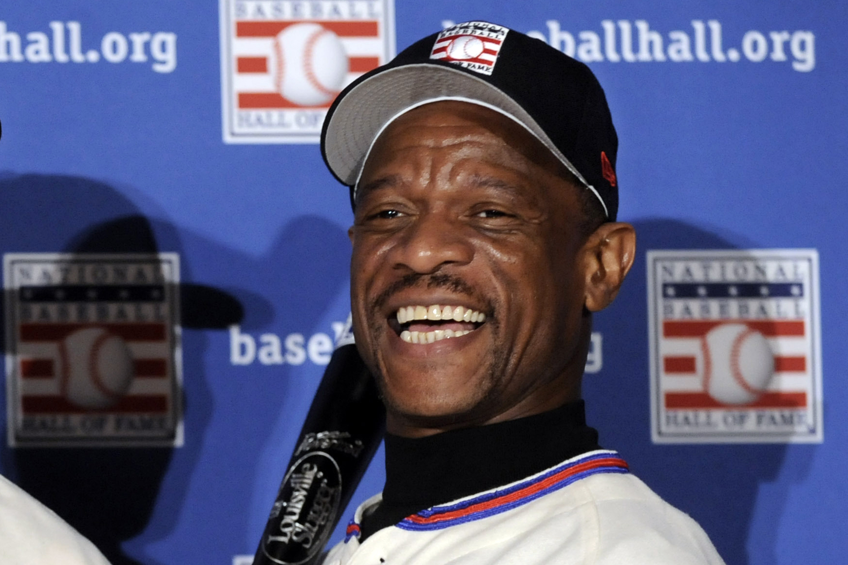 FILE - Baseball Hall of Fame inductee Rickey Henderson poses for during a news conference, Tuesday Jan. 13, 2009, in New York.