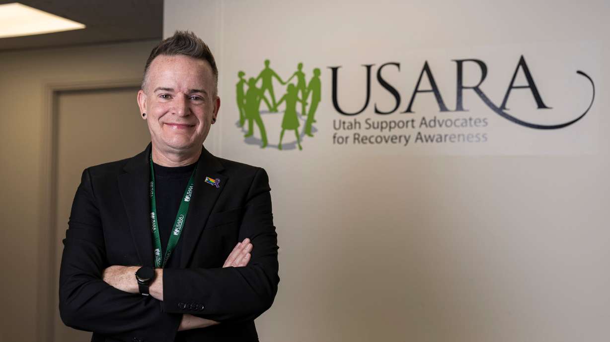 Evan Done, associate director of Utah Support Advocates for Recovery Awareness, poses for a portrait Thursday. Three Utahns, including Done, were appointed to bring their lived experience to new Utah Behavioral Health Commission.