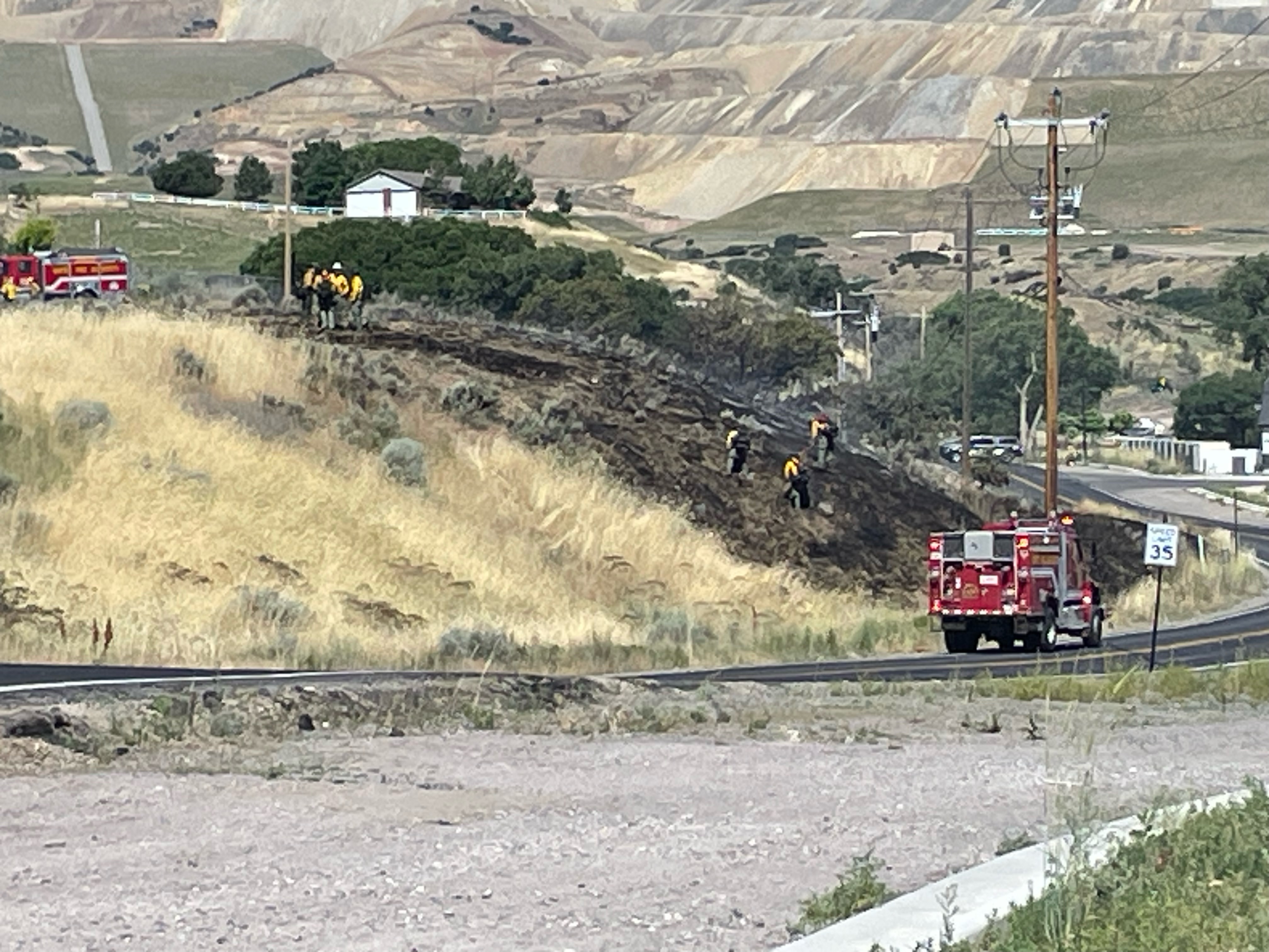 A field fire from power lines has caused a mass power outage in Herriman Sunday morning.