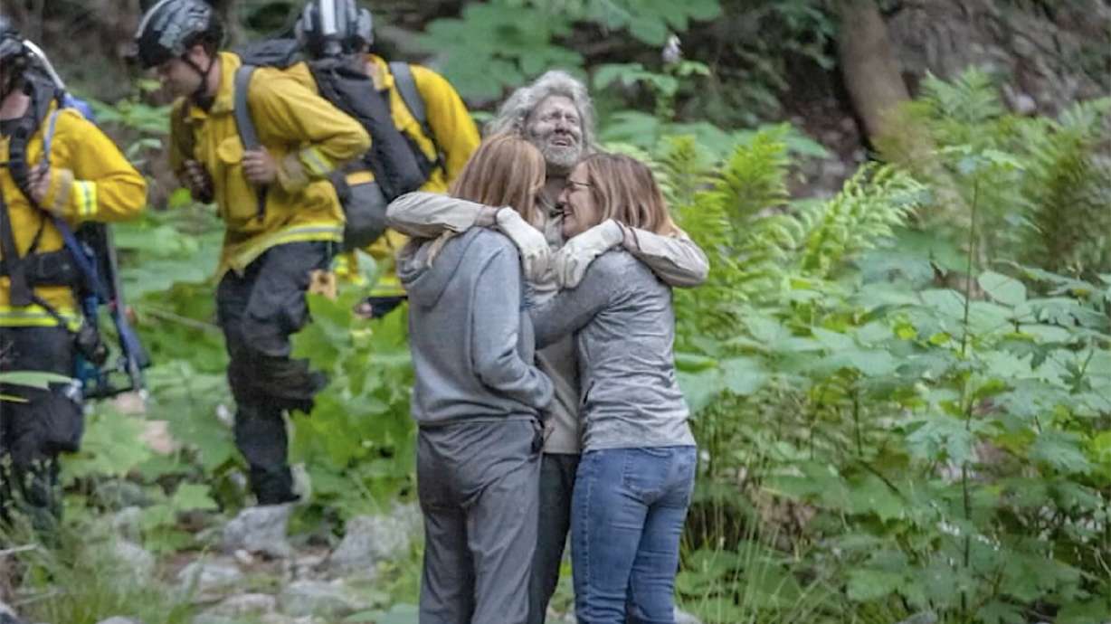 A hiker is rescued after spending 10 days lost in the mountains near Santa Cruz, Calif.