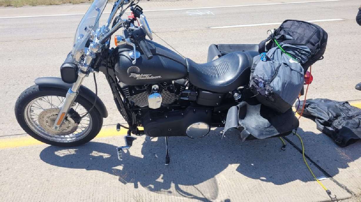 A 54-year-old Texas man was killed in a motorcycle crash on I-80 Monday morning.