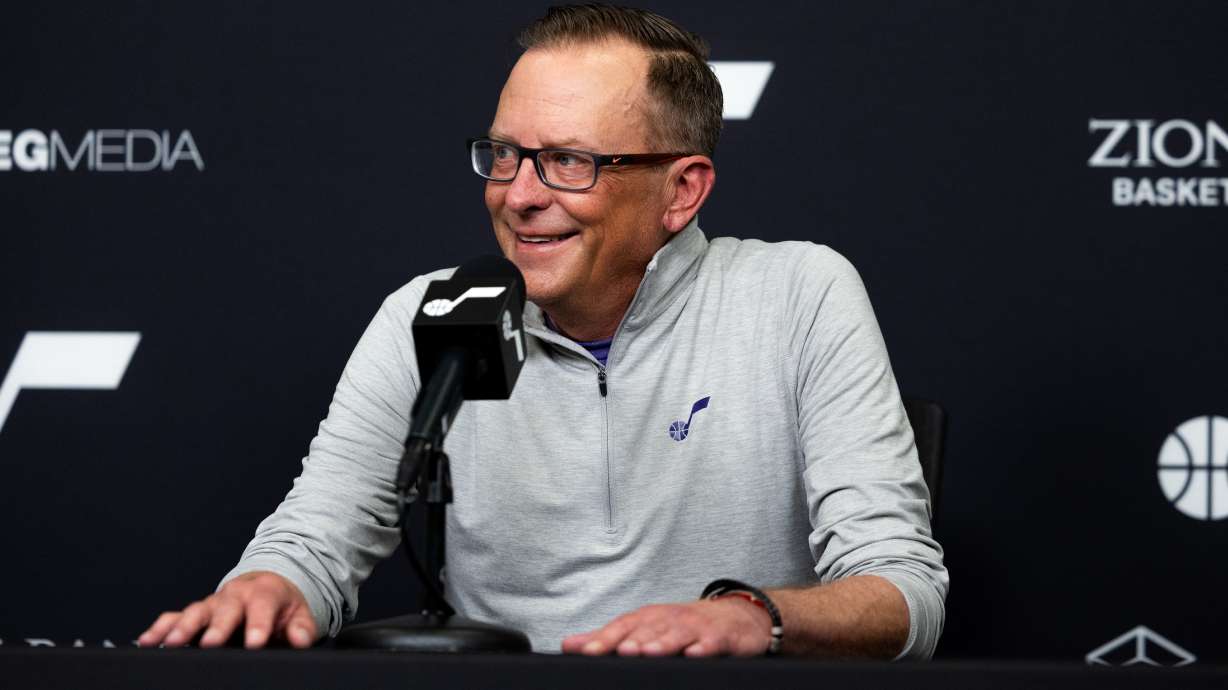 Justin Zanik speaks to media ahead of the 2024 NBA draft.