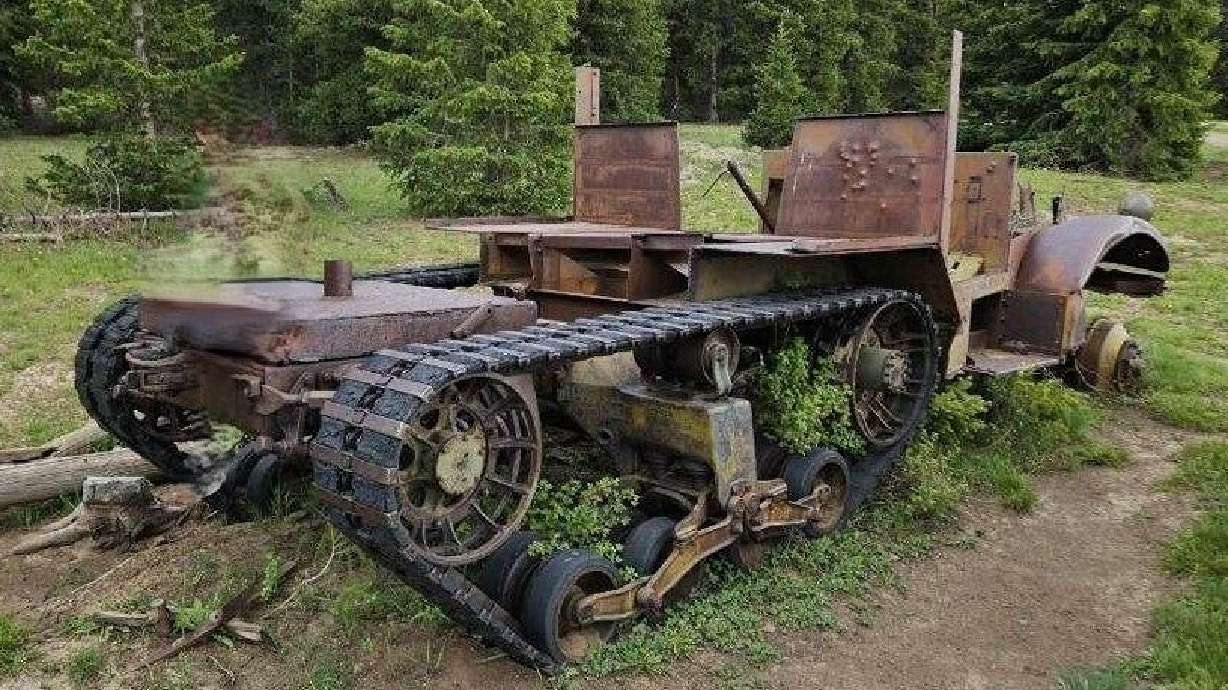 An undated photo of a historic half-track military vehicle within Dixie National Forest. U.S. Forest Service officials say the vehicle was stolen Friday or Saturday.