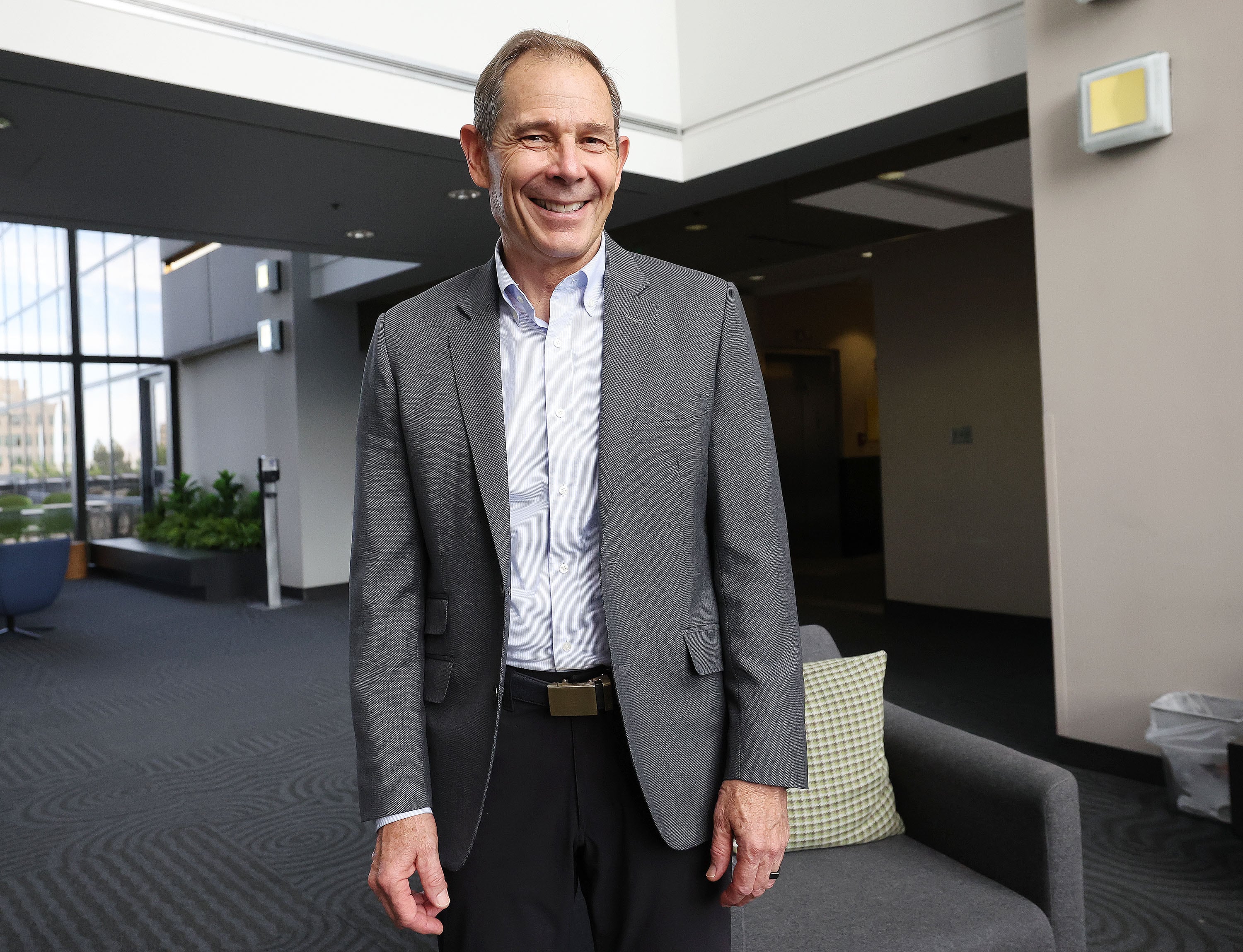 Rep. John Curtis, R-Utah, meet with Deseret News editors and reporters in Salt Lake City on Wednesday. Curtis was victorious in his Senate primary race.