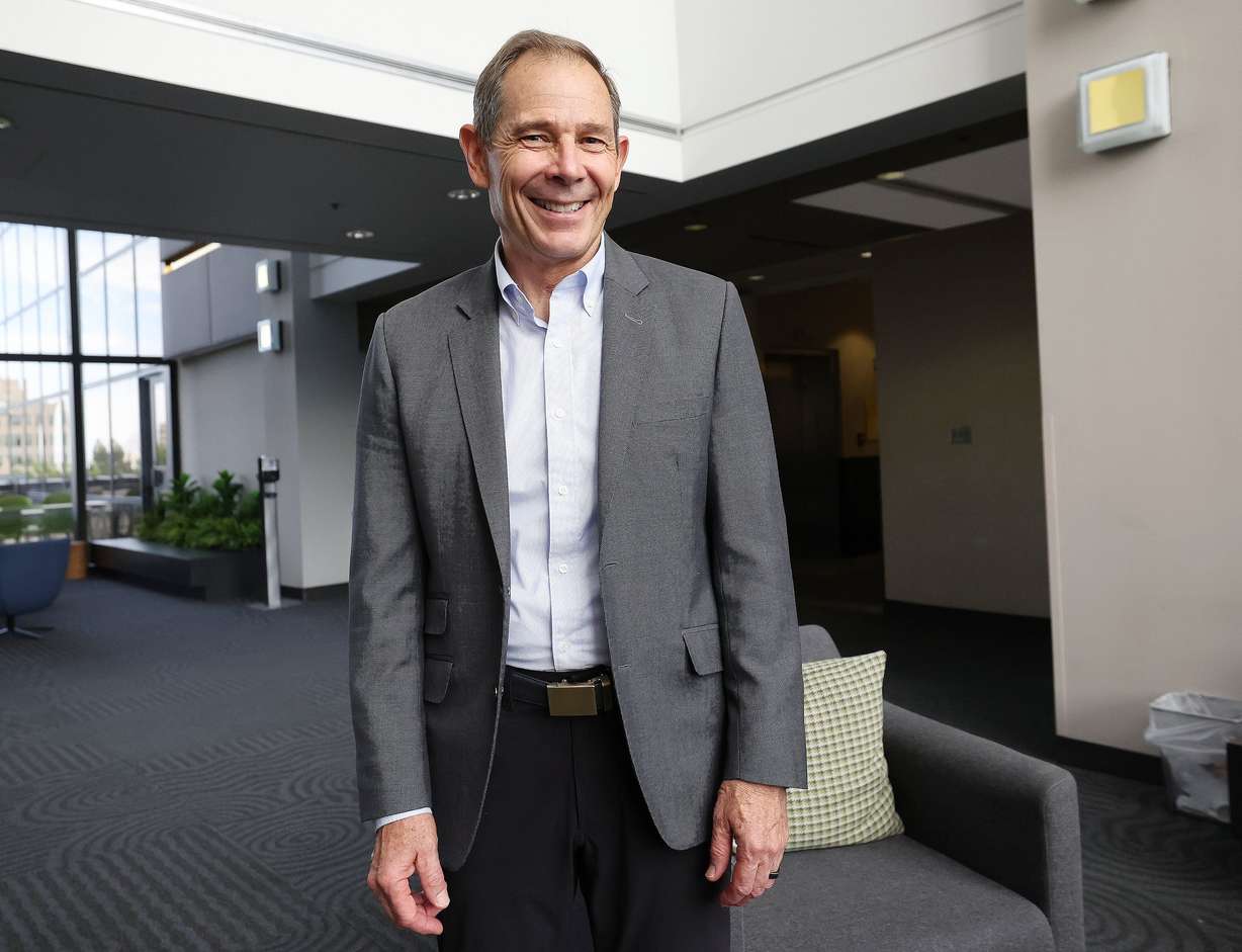 Rep. John Curtis, R-Utah, meet with Deseret News editors and reporters in Salt Lake City on Wednesday. Curtis was victorious in his Senate primary race.