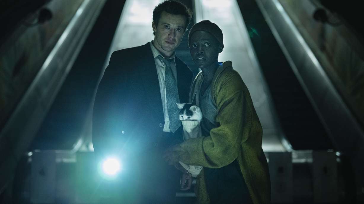 Joseph Quinn and Lupita Nyong’o in the prequel "A Quiet Place: Day One."