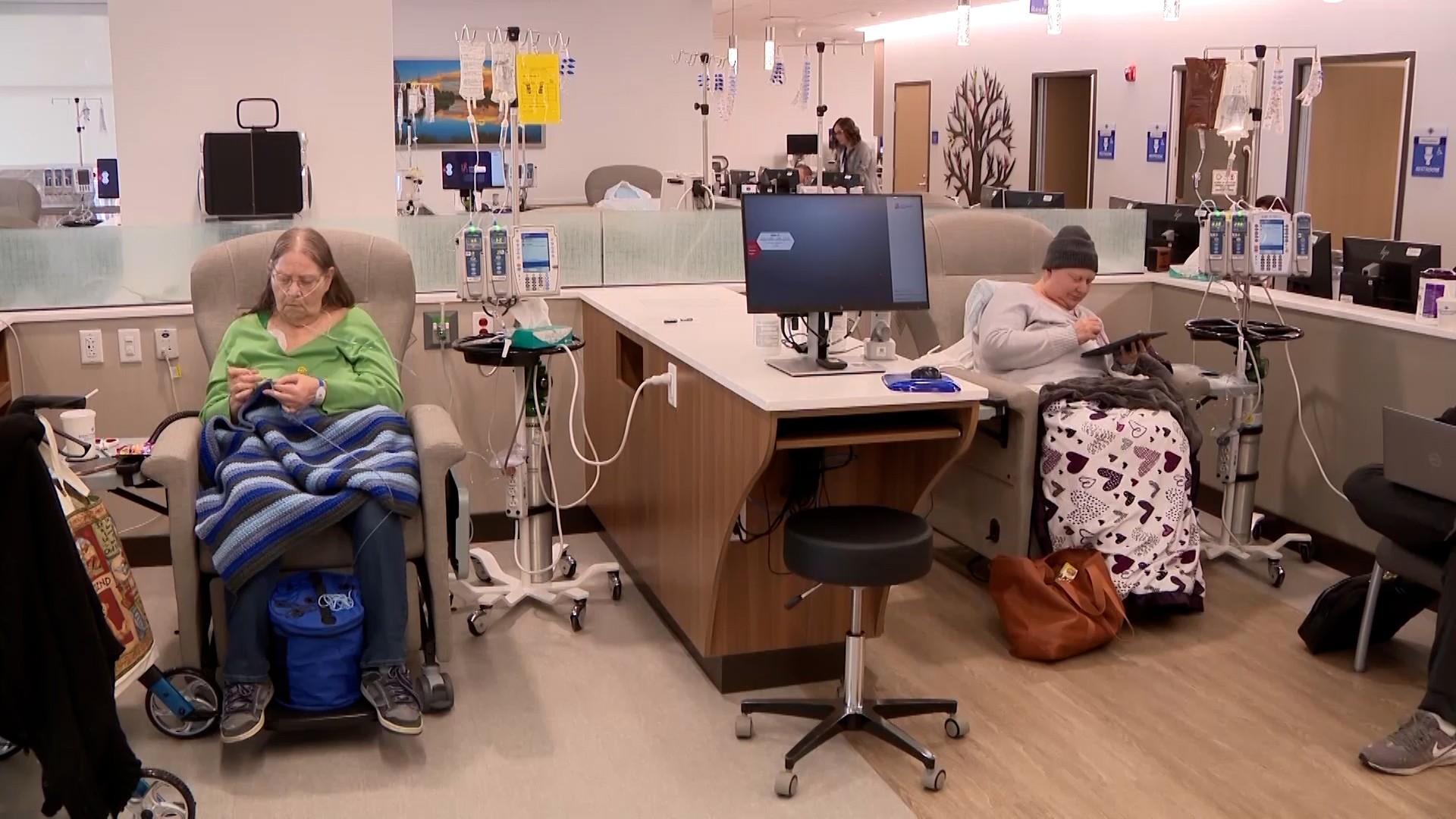 Patients receive cancer treatments at the new Intermountain McKay-Dee Hospital cancer center which opened in March.