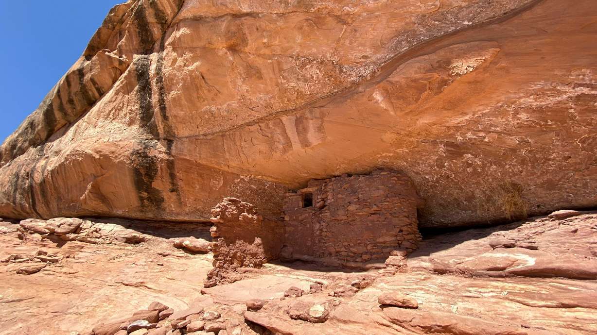 Anasazi ruins that are over 700 years old are pictured in Mule Canyon in the Shash Jaa Unit of Bears Ears National Monument on April 9, 2021. Utah Rep. Celeste Maloy co-introduced a law Thursday that would tweak how monuments are designated.