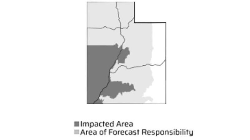 Red flag fire warning issued for southwest Utah