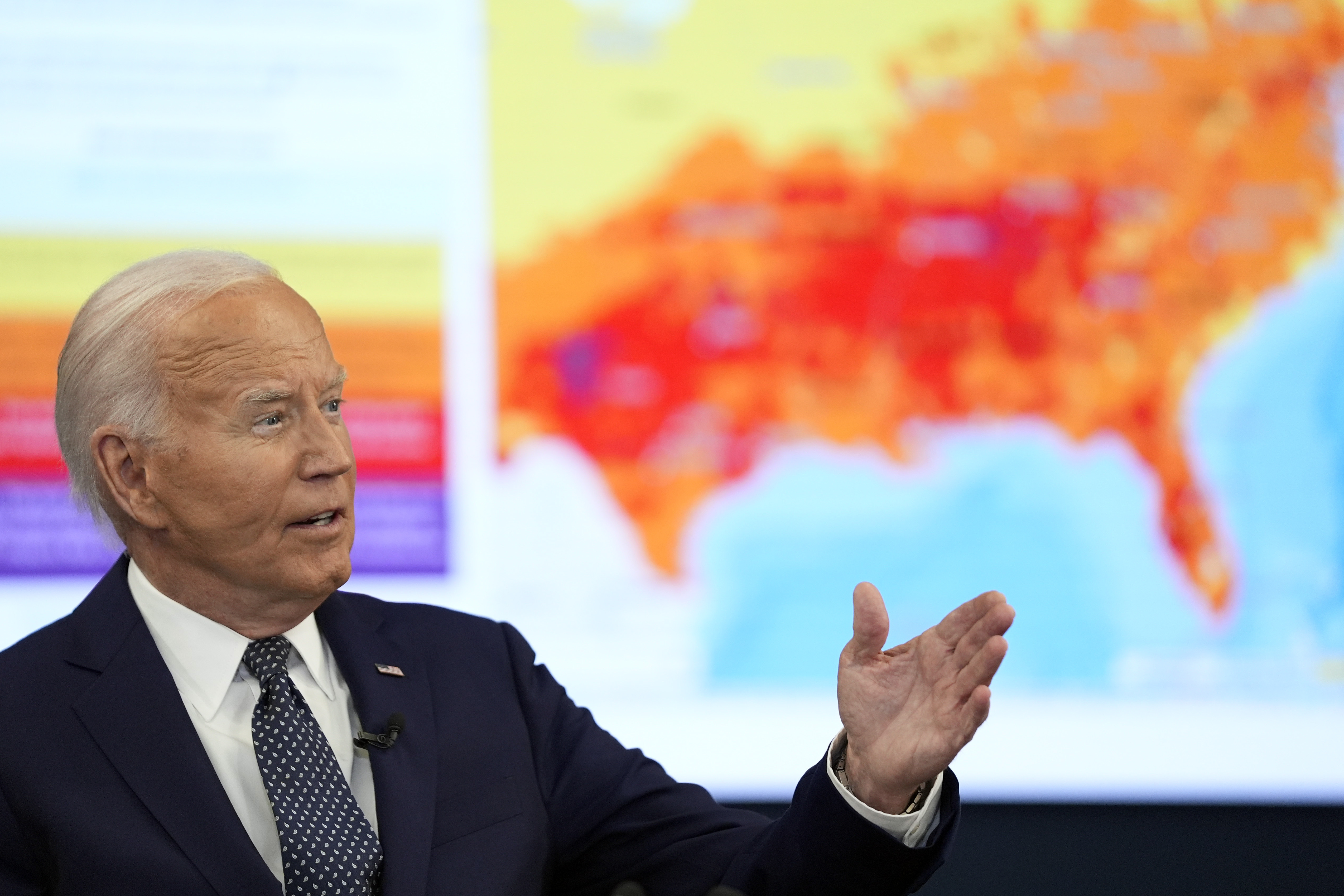President Joe Biden speaks Tuesday in Washington. A House Democratic lawmaker has become the first in the party to publicly call for President Joe Biden to step down as the Democratic nominee for president